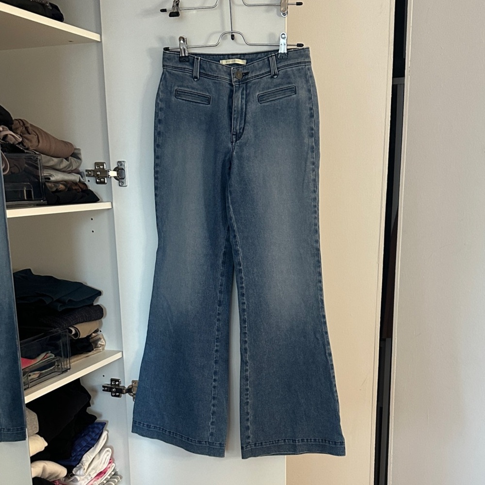 Rich & Skinny Dark Blue Wide Leg Jeans